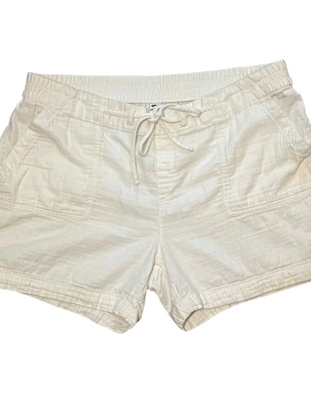 Women's OLD NAVY Soft Cotton Gauze Utility Shorts WHITE Size XL